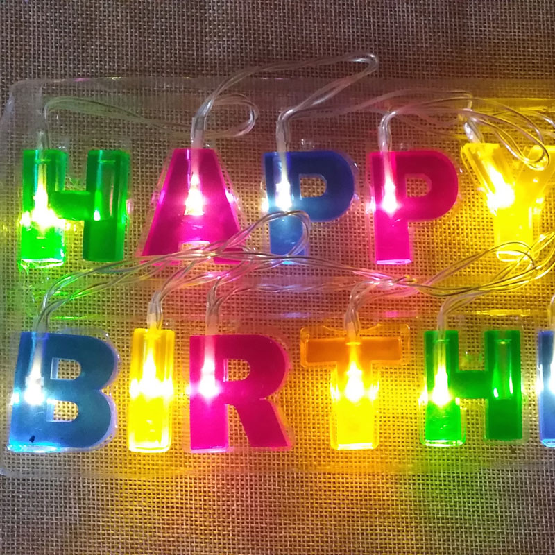 14 LED  Plastic Letter design  String lights (Happy birthday)  (Happy halloween)