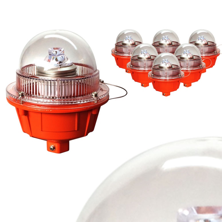 HARFOL LED low intensity red aviation obstruction light/aircraft warning light for telecom tower/chimney/building