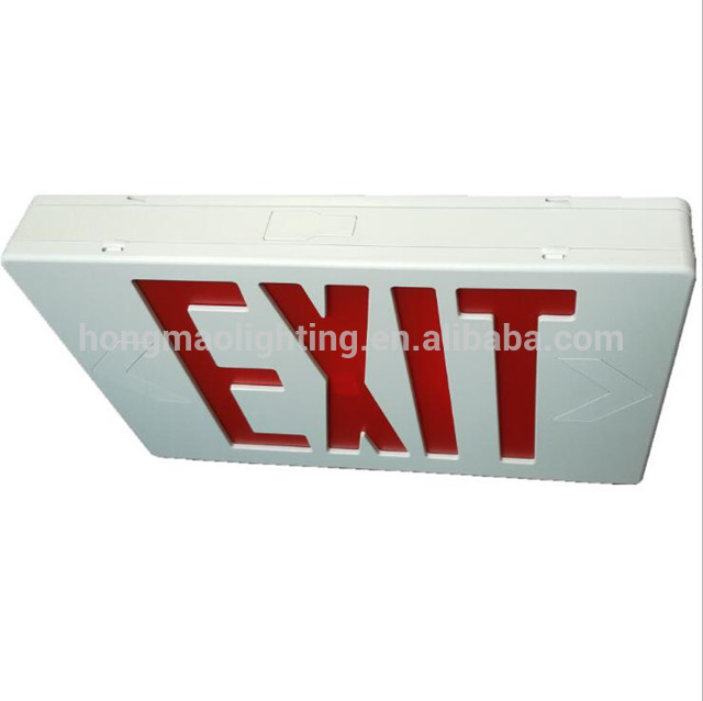 CE ROHS Listed North America Approved Red or Green Color EXIT Letters 120V 277V Slim Thin 2W LED Emergency Exit Sign