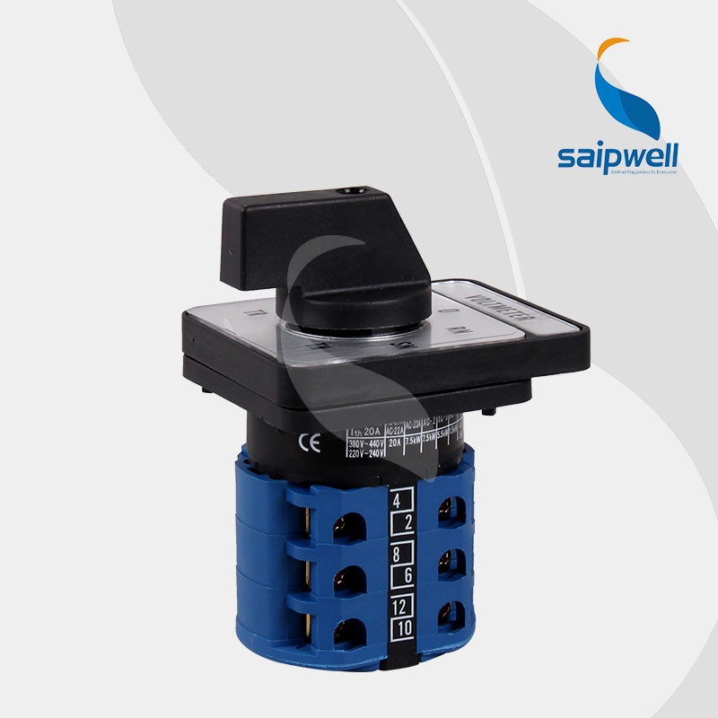 SAIP/SAIPWELL Hot Sale New 3 Poles All-purpose Rotary Selector Switch