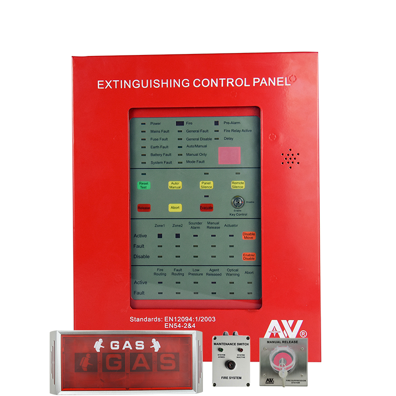 FM200 automatic gas release fire suppression control panel