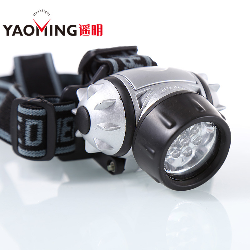 AAA Battery Powered Helmet Light 3Modes LED Headlamps YM-3017 Headlamp LED for Camping, Running, Hiking and Reading with 7 Light