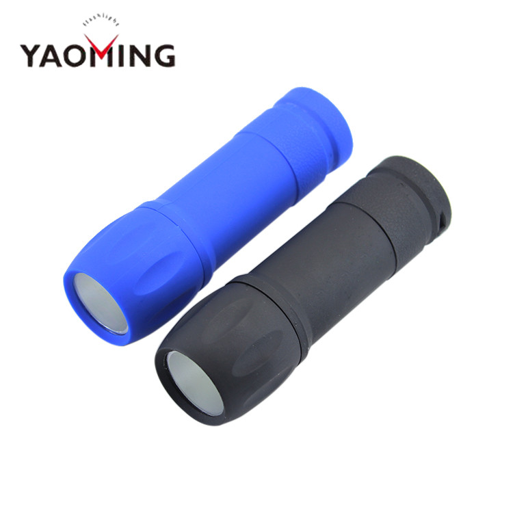 Rubber mini COB LED AAA battery flashlight cheap price