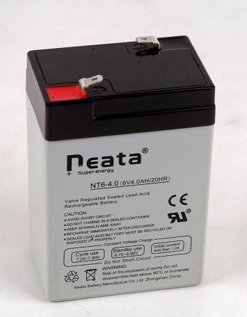 Neata 6v 4ah rechargeable lead acid toy car battery