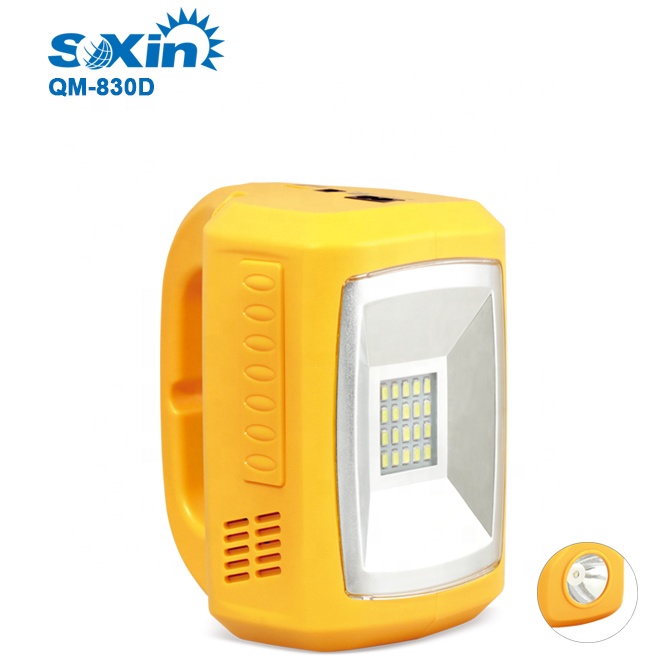 Solar Multifunctional 1W led emergency light with power bank(QM830B)