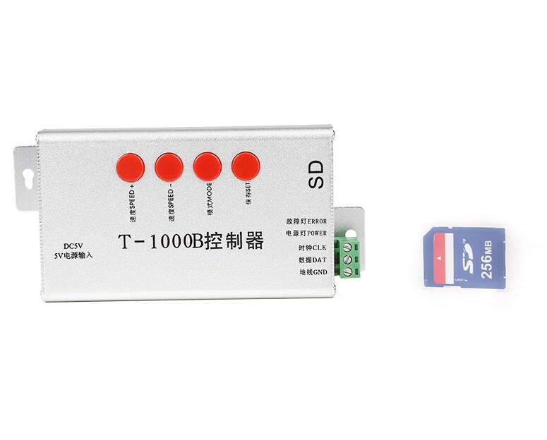 T-1000B sd card led pixel controller programmable SPI signal output full color dimmer