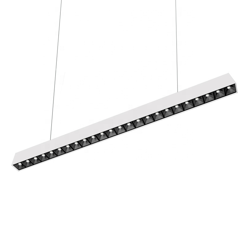 No glare aluminum suspension modern led chandelier lamp for dining room