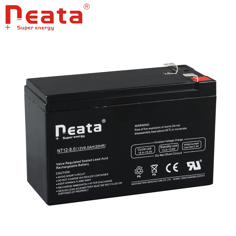 Lead acid battery rechargeable 12V8 ah for ups system