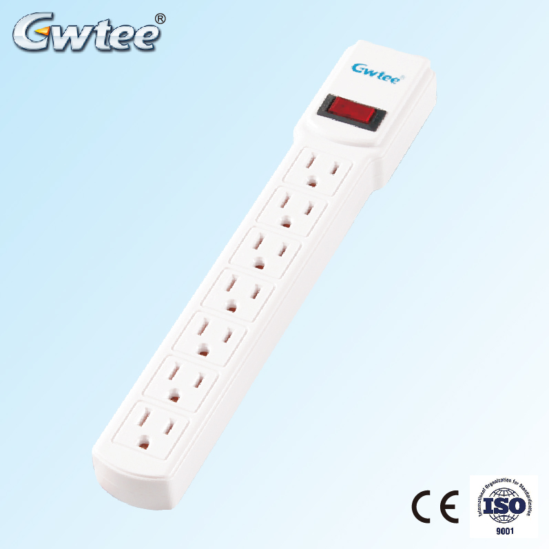 USA style 4 way extension socket for flat plug