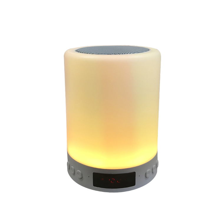 With Clock and Bluetooth Speaker Decorative Battery Operated Portable Luminaire Table Lamps