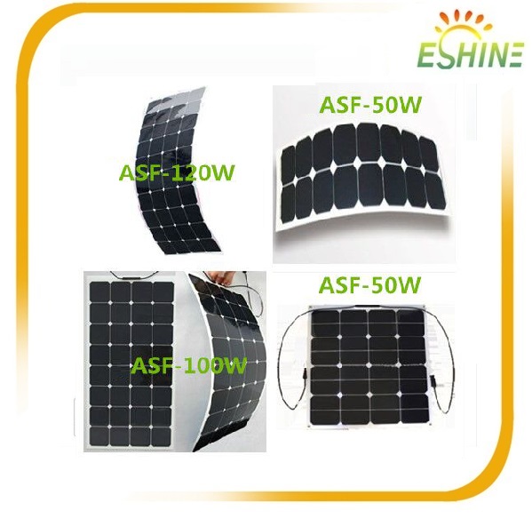 High Efficiency Sunpower Cell 100W Semi Flexible Solar Panel