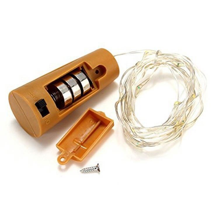 Hot Selling Festival Decor DIY Wine Bottle Cork Shaped Lights LR44 Battery Operated LED Copper String Lights for Bottles