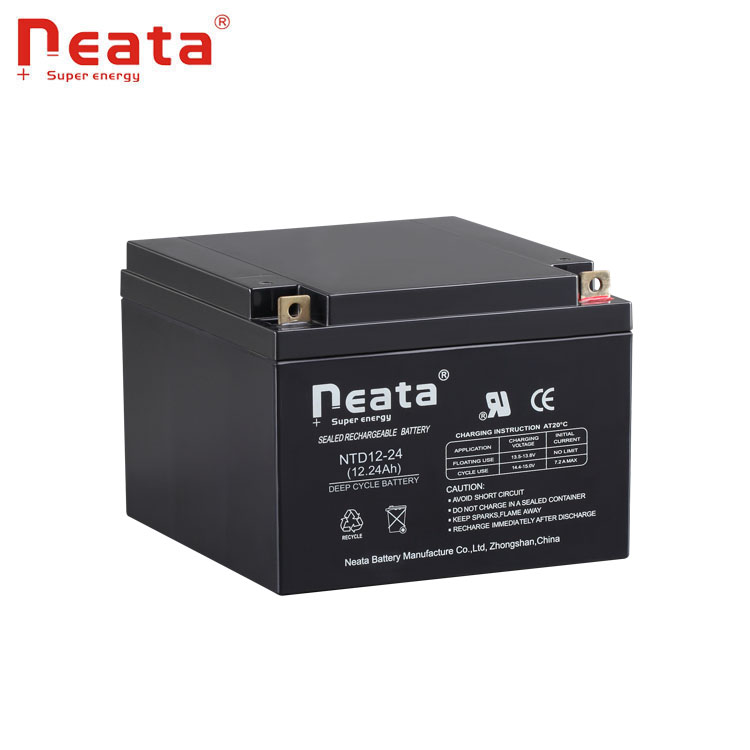 Lead acid rechargeable deep cycle12V 24Ah battery