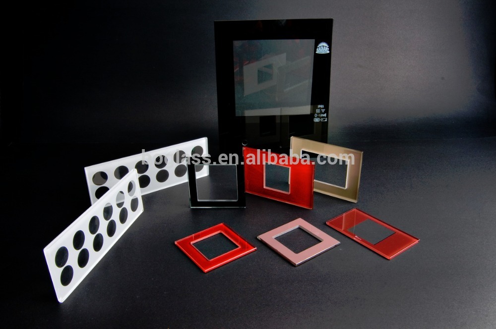 tempered wireless light switch glass silk-screen printing tempered glass for touch switch panel