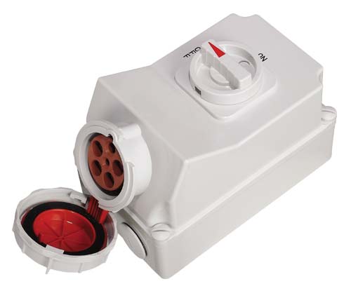 SAIPWELL High Quality Hot Sale Mechanical Interlock IP67 Outdoor 5pins 63amp  Electrical Socket