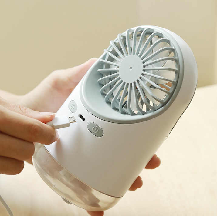 Electronic fan speed controller Humidifier Fan with 2000mAh KC Battery