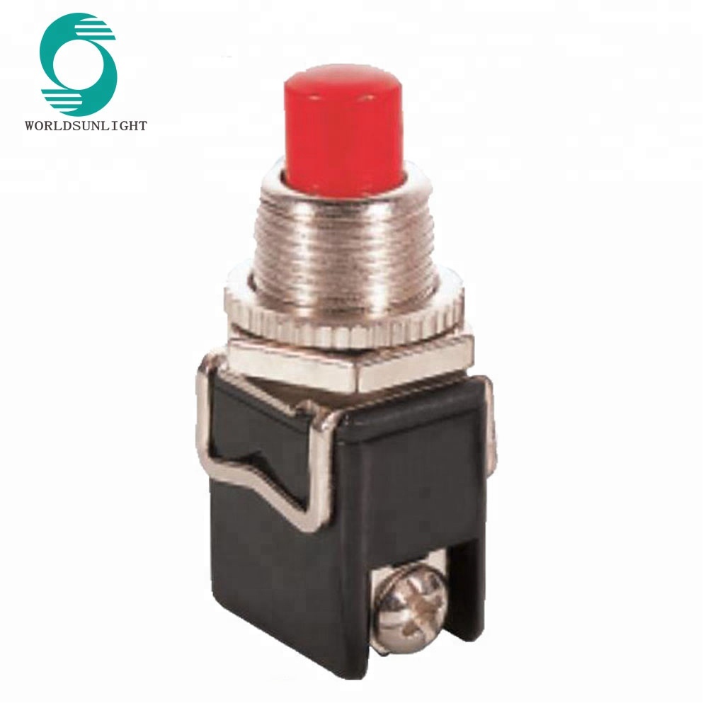 PBS-13B PBS-13C 12mm 4A 250VAC Red Cap Momentary Guitar Part Push Button Switch