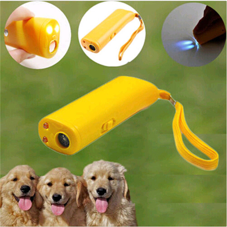 3 in 1 Handheld Dog Deterrent LED Ultrasonic Rechargeable Portable Dog Repellent  to Stop Bark Pet Repeller And Training Device