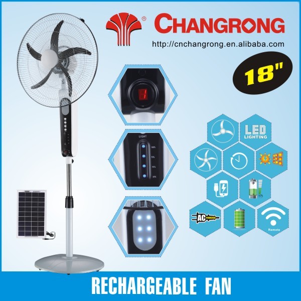 rechargeable fan emergency ac dc solar fan