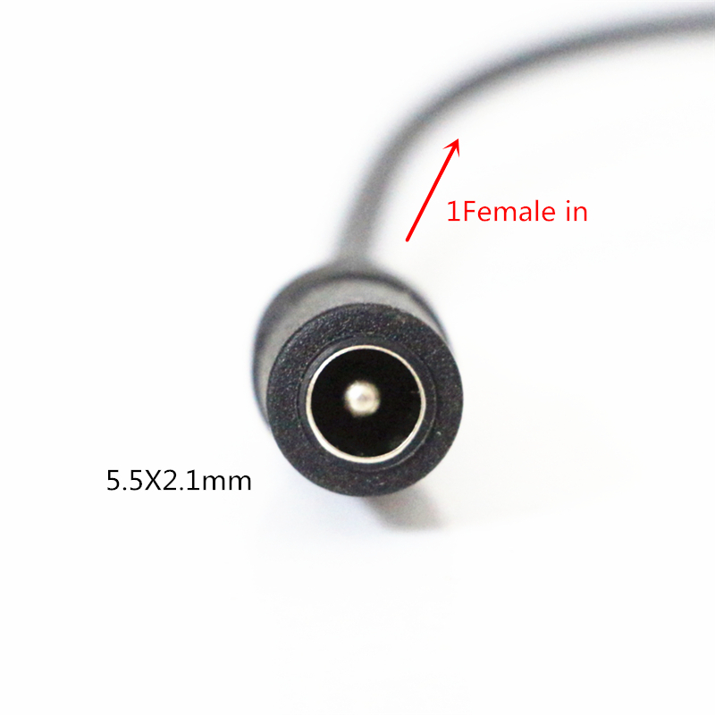 Female to 2 / 3 / 4 Male Connector Wire DC Power Splitter Adapter Cable LED DC Connector for LED Strip Controller CCTV