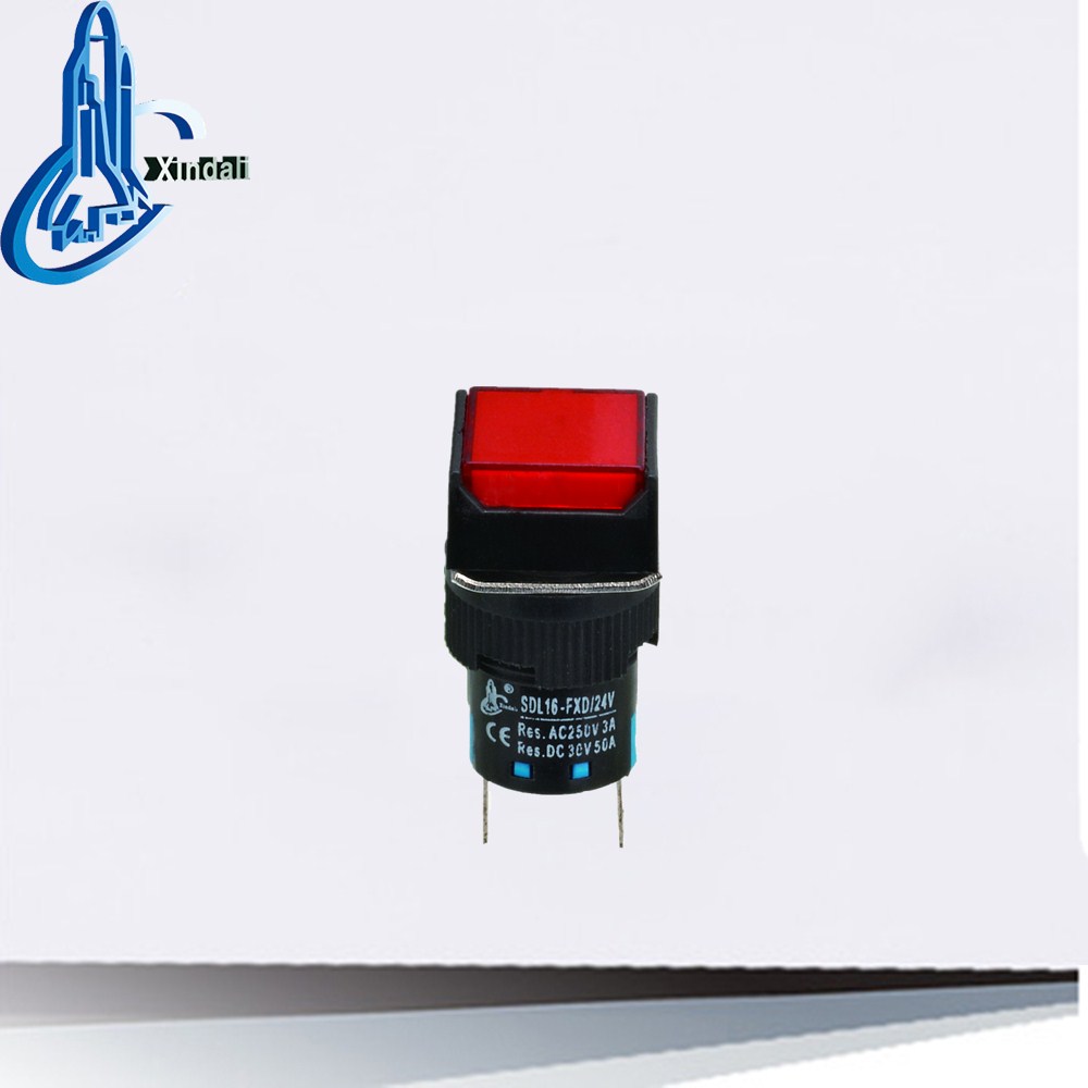 industrial push button switch with square LED light SDL16-FXD