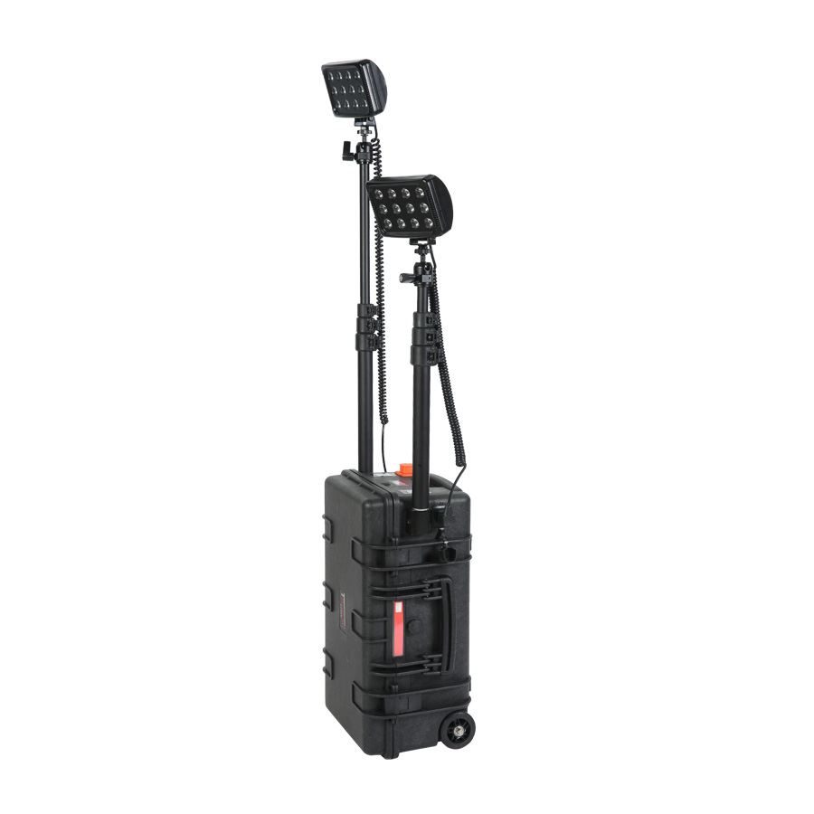 High flux led 36w*2pcs traffic safety supplies, portable led battery work light, rotating rechargeable searchlight