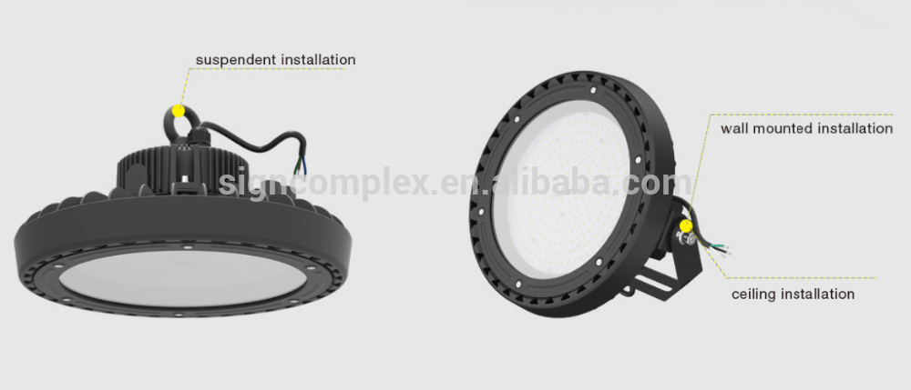 Industrial used 300W 250W 200W 150W 100W ufo led high bay lighting