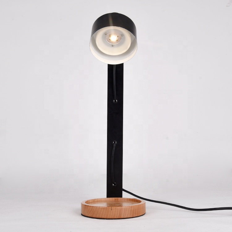 On/off Button Wooden Table Lamp, 3-step Dimming European Desk Lamps, Fashion Desk Lamp Wood