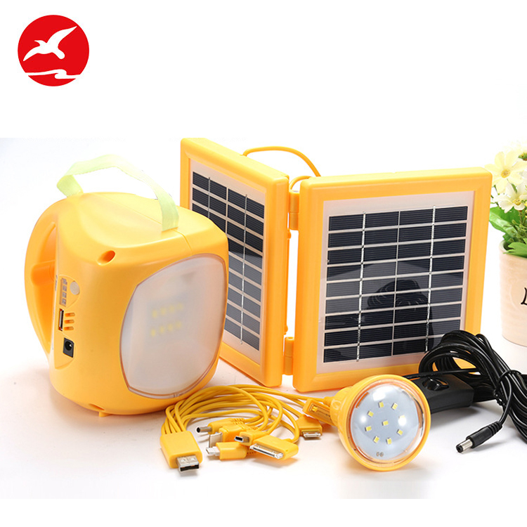 Portable USB Rechargeable LED Solar Camping light for hiking lighting