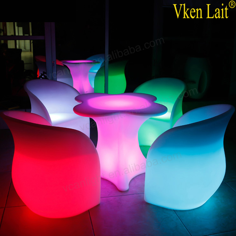 2017 new coming luxury led swimming pool drink bar table