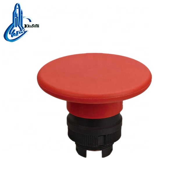 hot sale 60mm mushroom head industrial push button switch parts/spring return pushbuttonswitches head LAY5-ER4