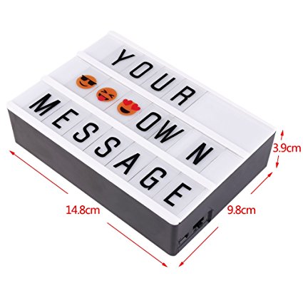 A6 Mini Size Home Deco DIY holiday decoration Cinema Light Box with USB Cable Letters, Symbols Portable Led Light Box