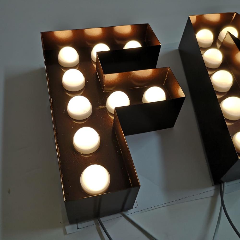 Advertising real estate sign light Lamp bulb led light letter board light for merry Christmas