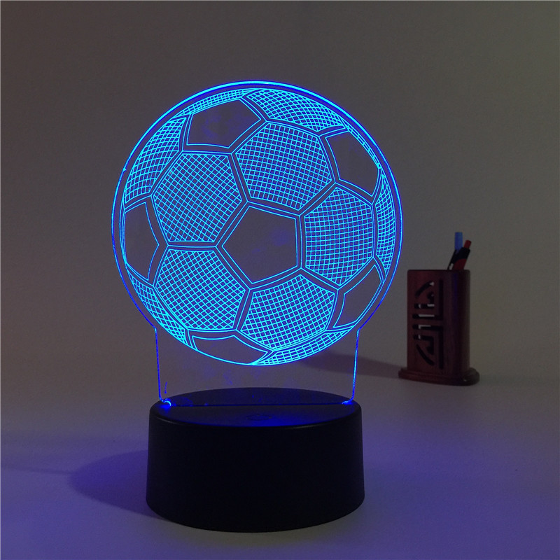 New Lights 3D Night Light Animal soccer Shape Lamp