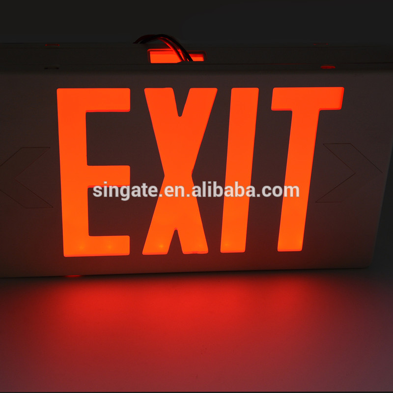 North American standard red green color exit letter wall mounted emergency exit signs light
