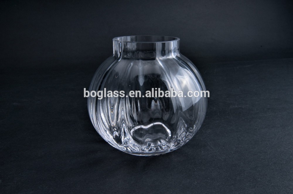 wedding decoration cheap clear small round glass vases