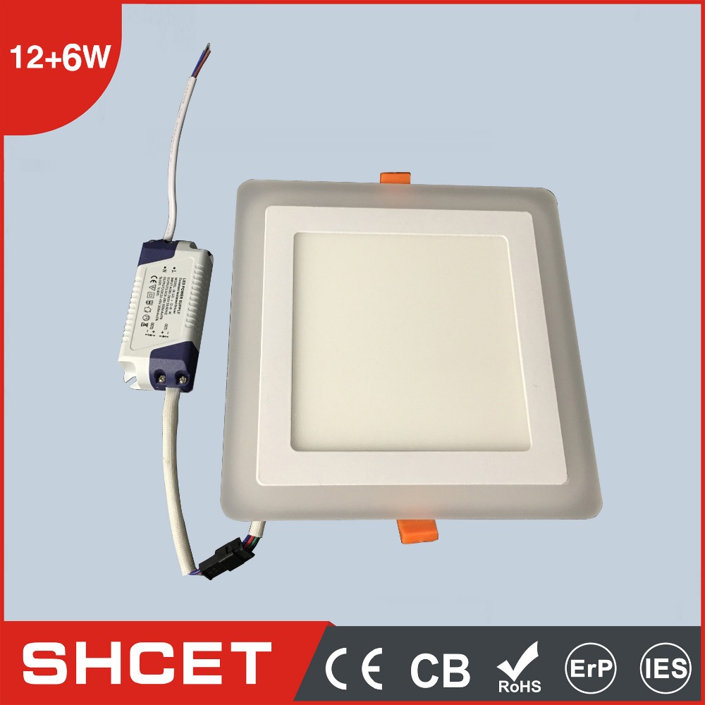 CET-130S-18W square colorful rgb led panel light recessed type