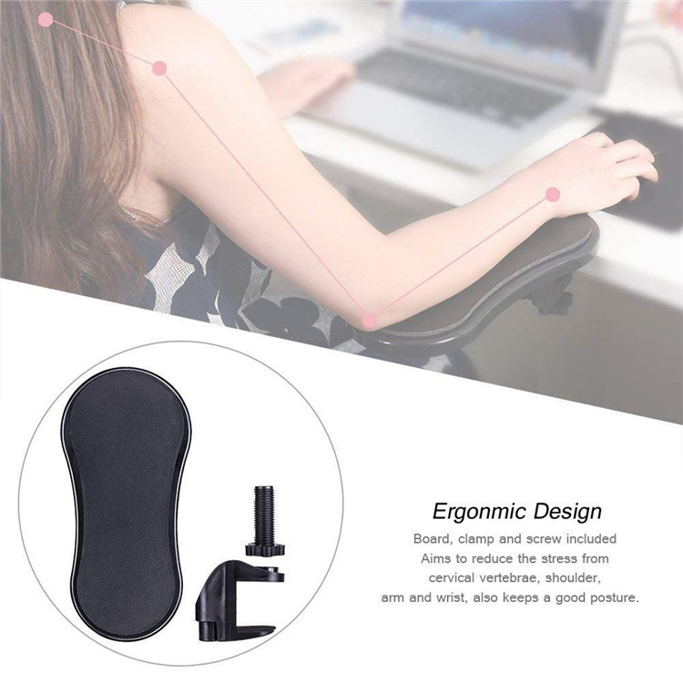 Attachable Home Office Mouse Pad Health Care Rotating Computer Arm Rest Pad Ergonomic Adjustable PC Wrist Rest Extender Desk