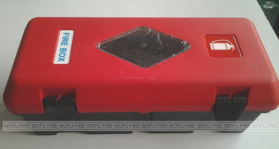 plastic fire fighting box for fire extinguisher