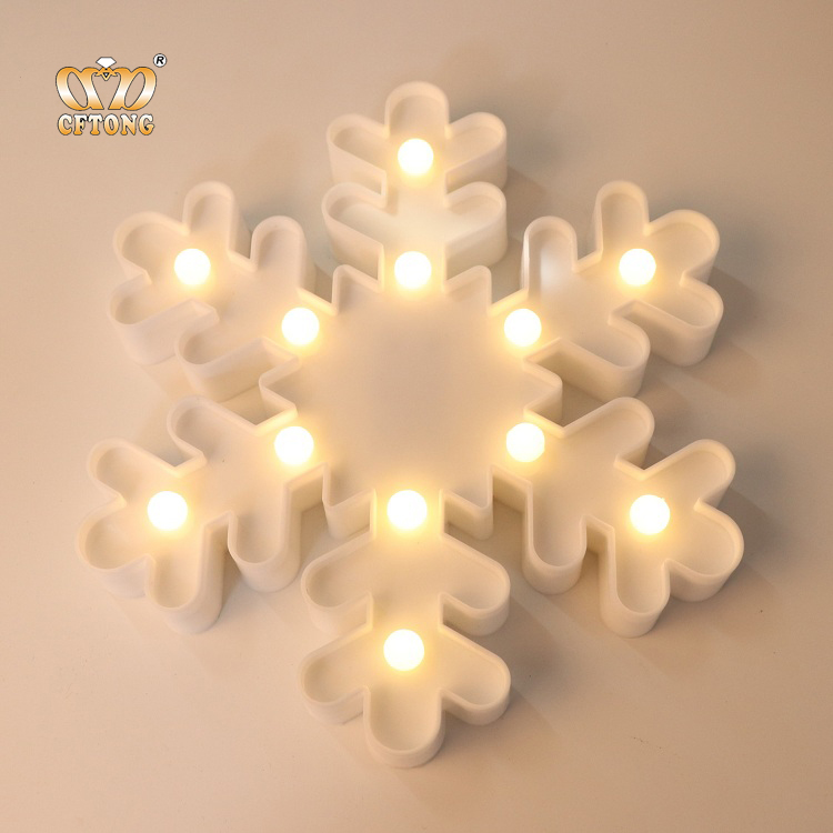 Snow Shape 12 Bulb LED Light Indoor Outdoor Christmas Ornament Gift