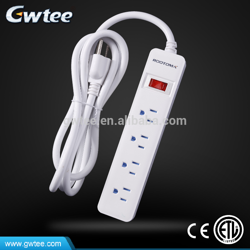 New hot selling products Gwtee multiple outlets RA-6202 waterproof surge protector