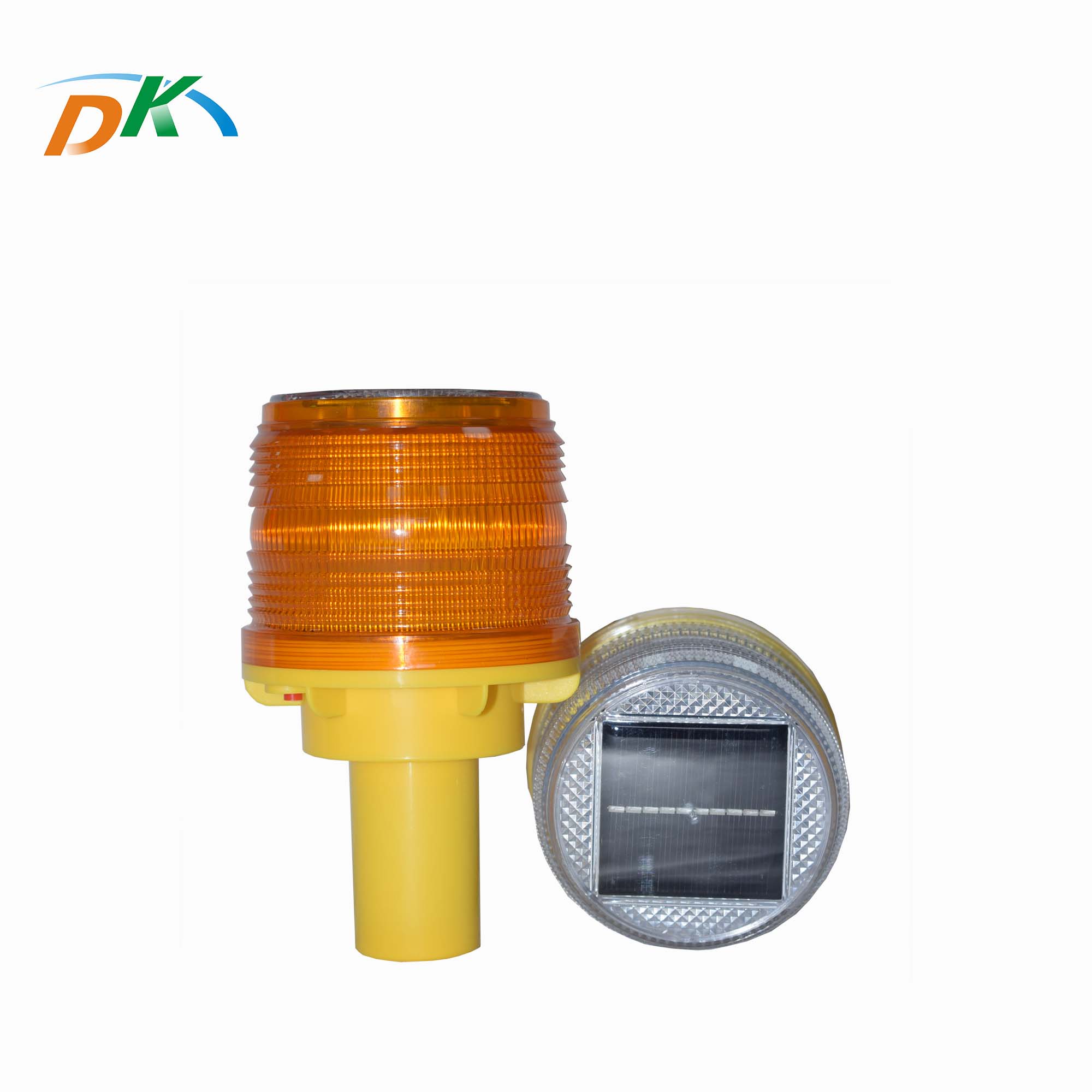 DK 360 Degree Flashing Bright Solar Strobe Warning Light  for Construction Traffic Dock Marine