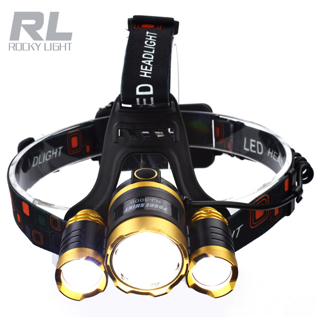 Outdoor Powerful Lighting LED headlamp USB Rechargeable waterproof Flashlight Torch