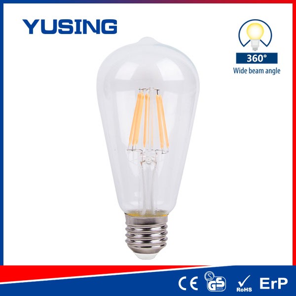 6W 220 Volt LED Lights Edison Bulb ST64 LED Vintage Bulb