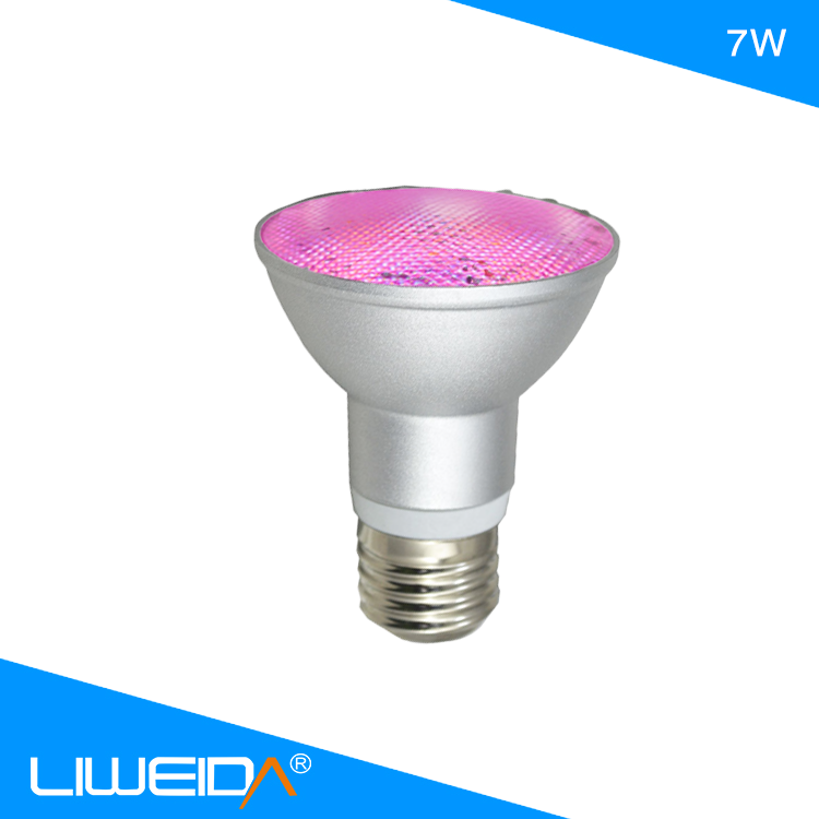 wholesale led grow lights hydroponic E27 led par20 IP65 waterproof 7w 30degree red and blue LED grow light bulb
