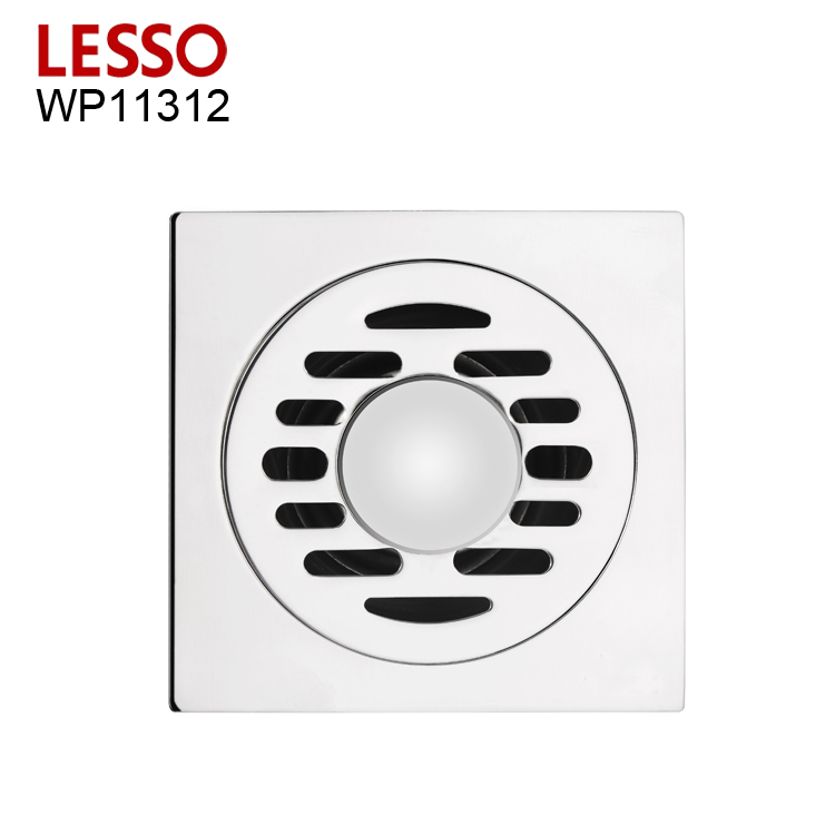 LESSO WP11312 chrome polished sanitary shower channel anti-odor 202 stainless steel channel tile insert linear floor drain