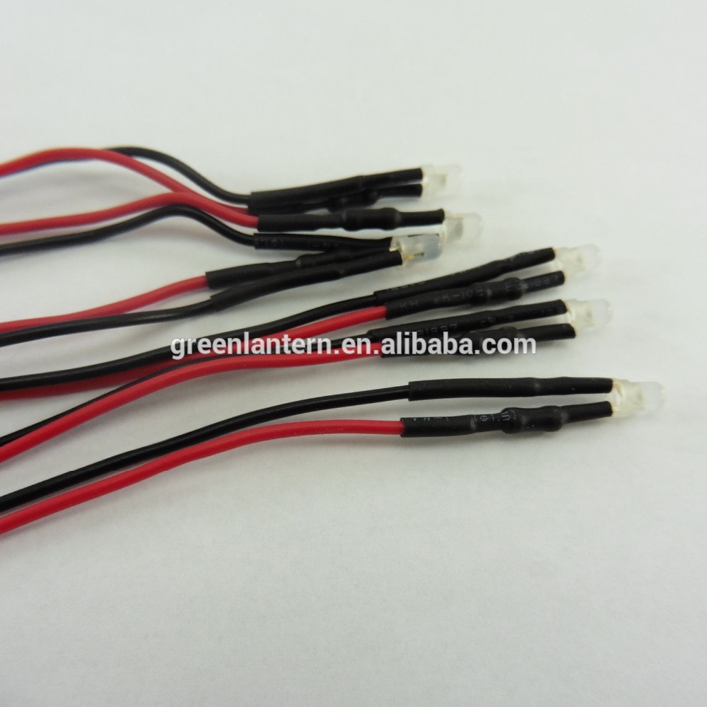 12v 5MM Flashing LED Diode Light Clear 20cm Cable Pre-Wired With Plastic Holder