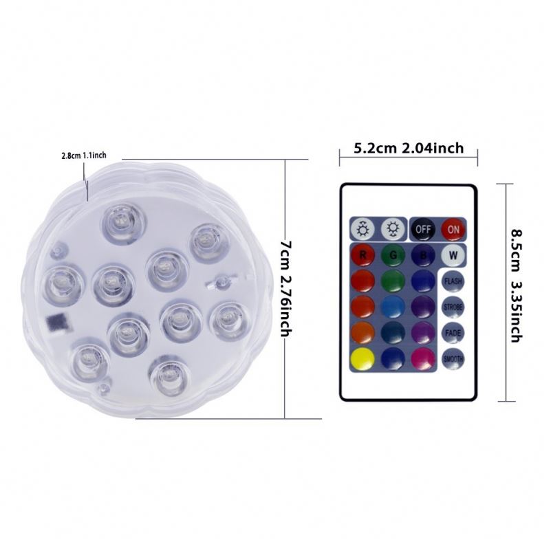 Submersible underwater LED Light base for party pond decoration