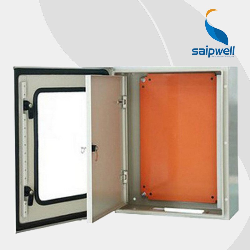 Saip/Saipwell CE IP65 400*300*150mm Customized metal electrical box with mid door