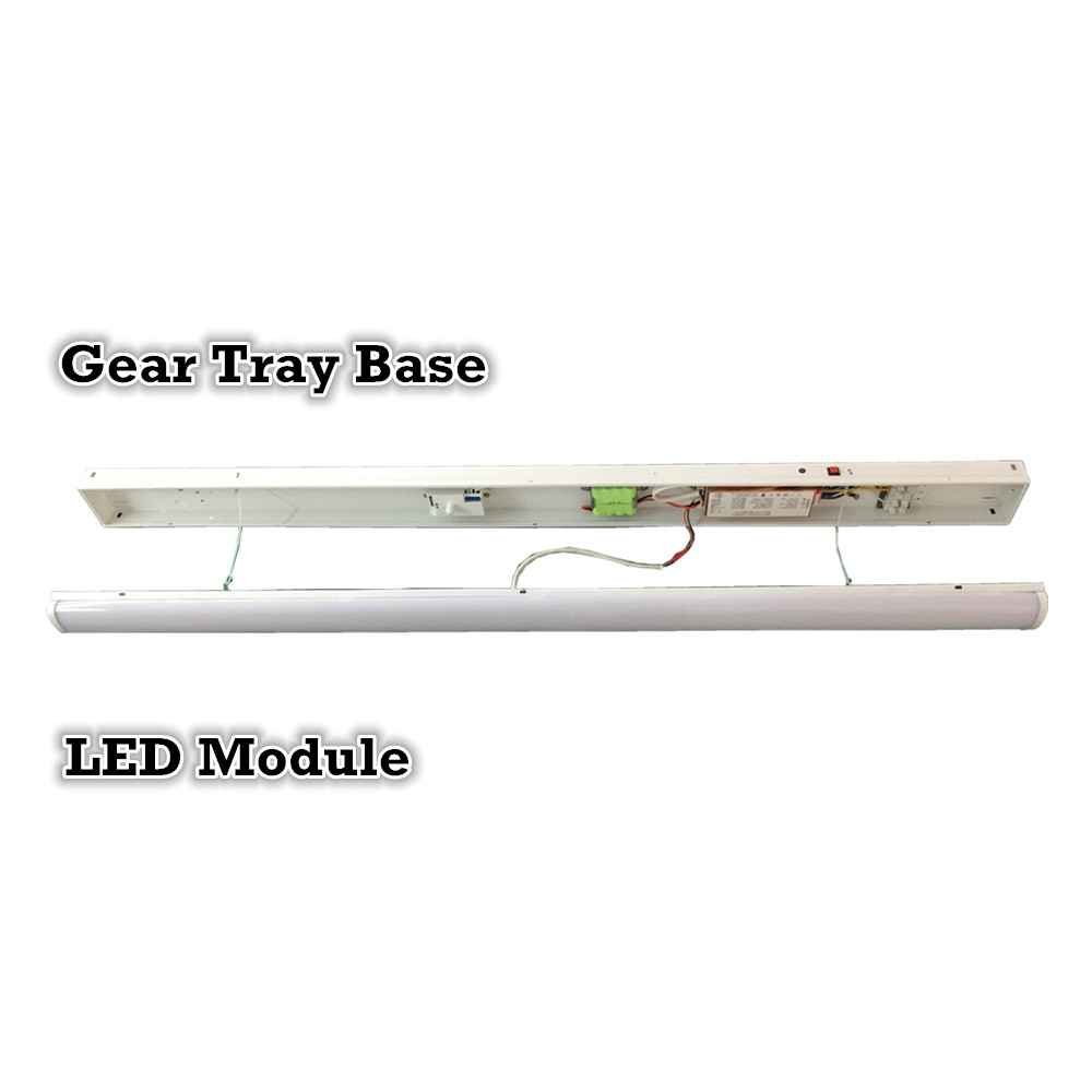 LED T8 Tube Replacement Fitting 4 foot Double Surface Mounted LED batten Light with Battery Power Pack